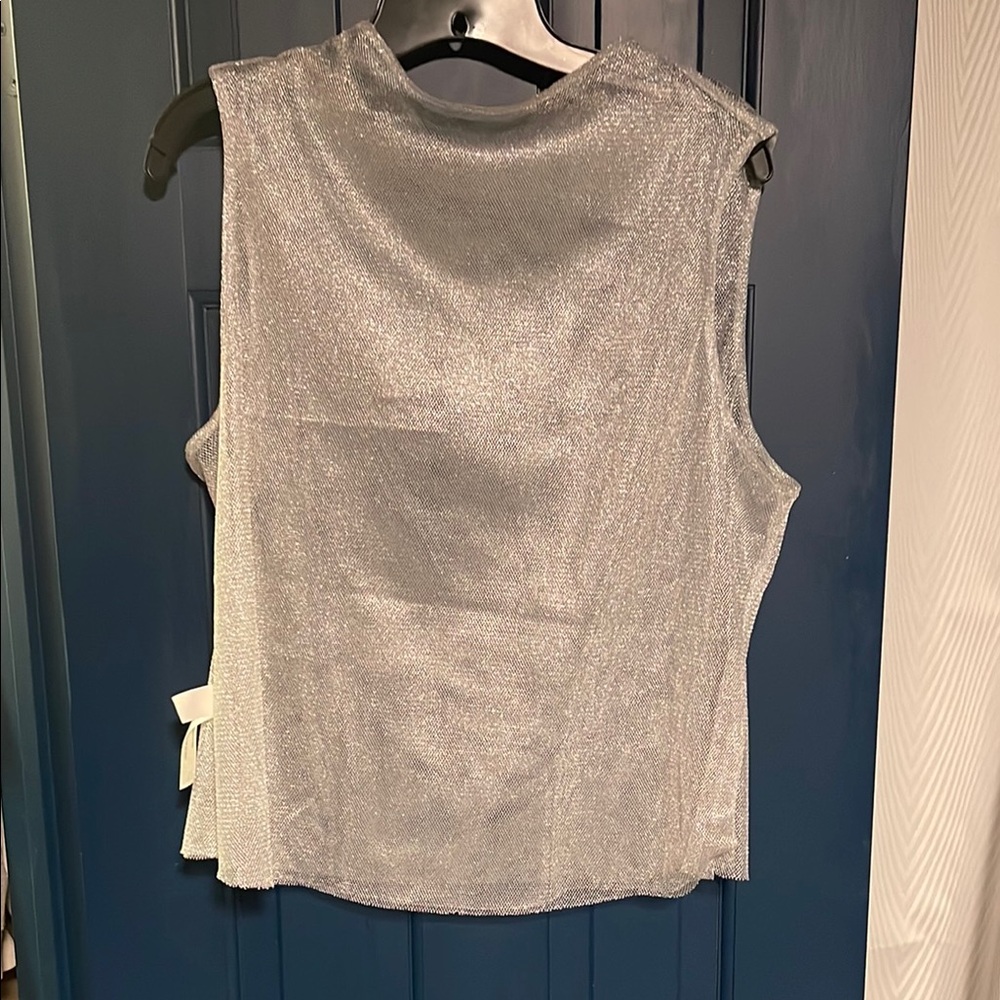 Silver Sleeveless Top